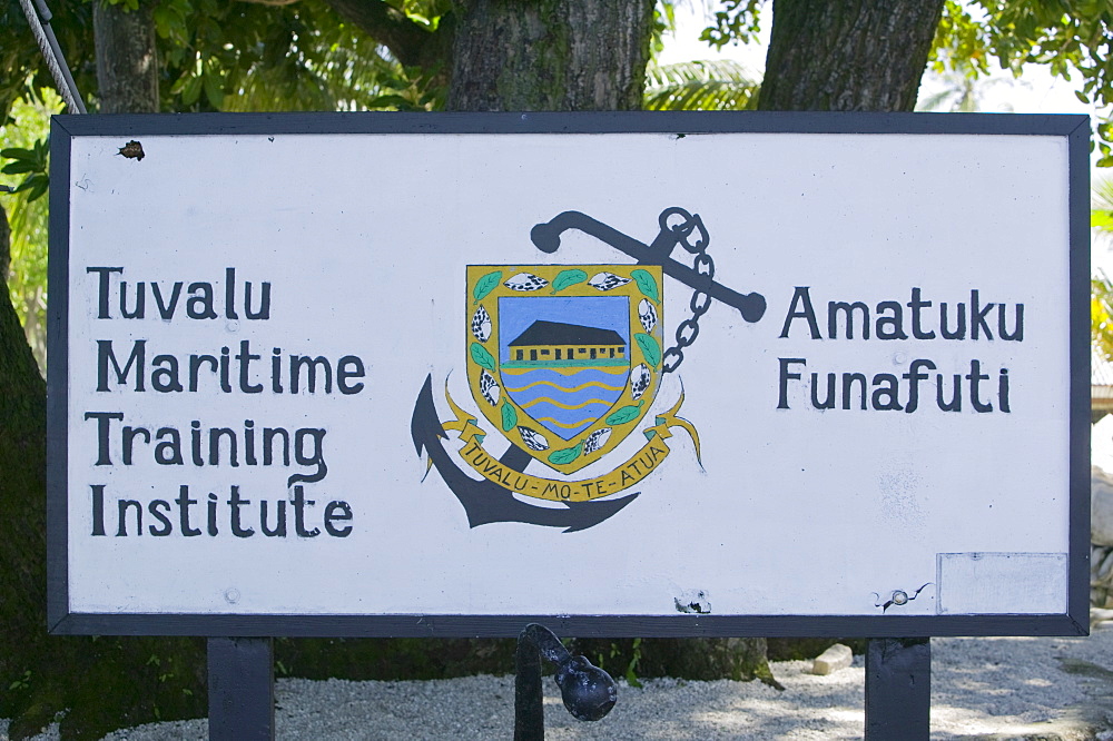 The Merchant Navy school on Funafuti Atoll, Tuvalu, Pacific