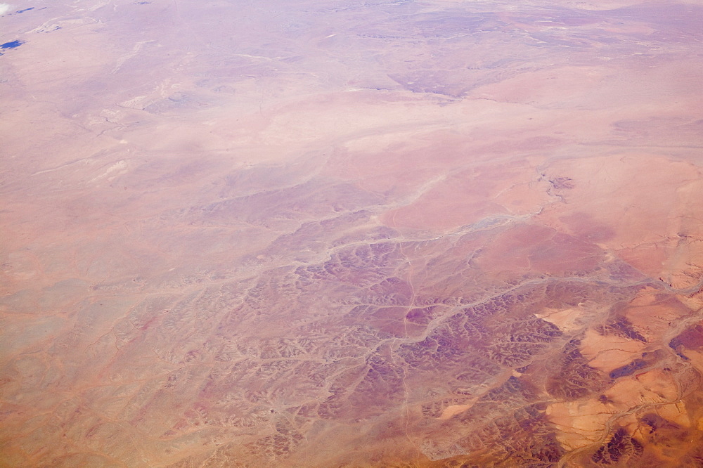 The Gobi desert from the air, China, Asia