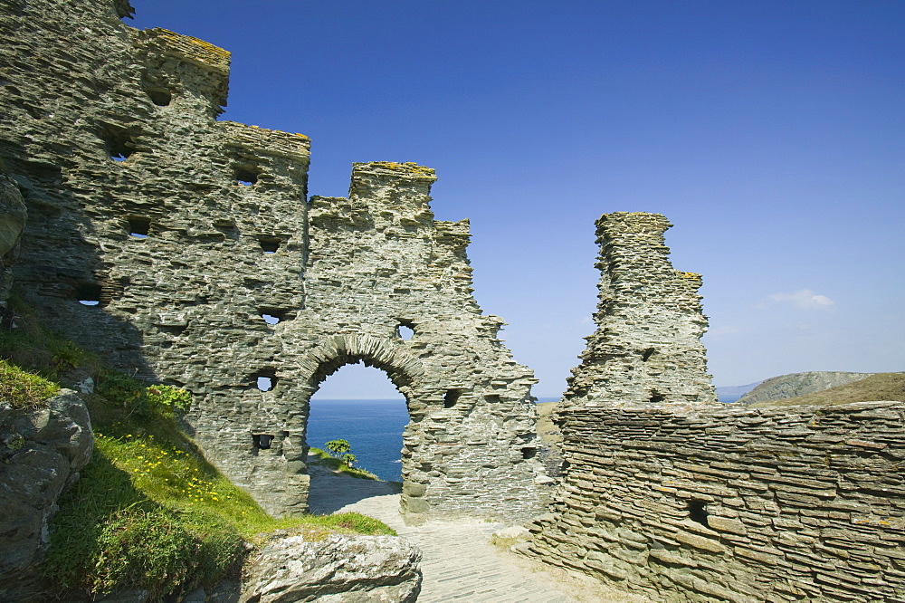  Tintagel castle, Cornwall, England, United Kingdom, Europe