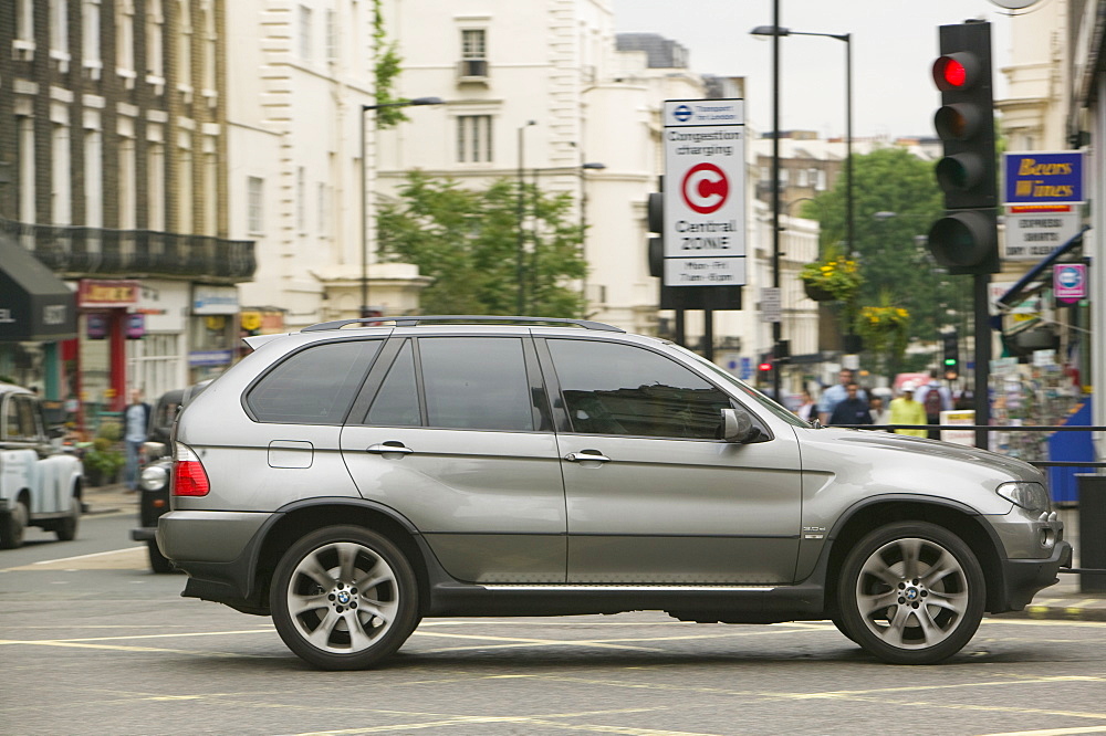 A four wheel drive car in London, England, United Kingdom, Europe