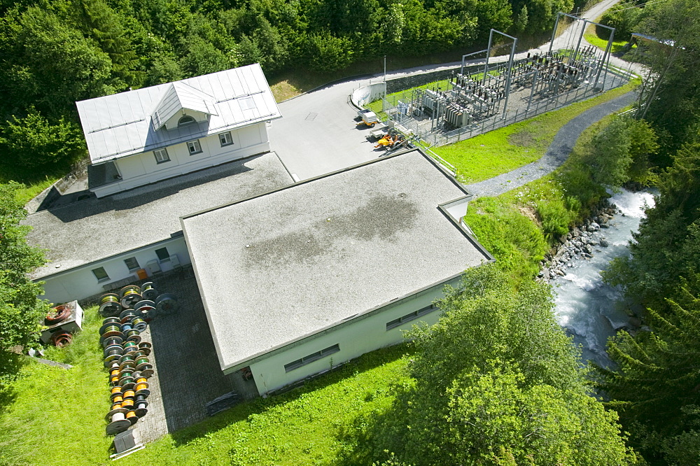 A hydro electric power plant in Flims, Graubunden, Switzerland, Europe