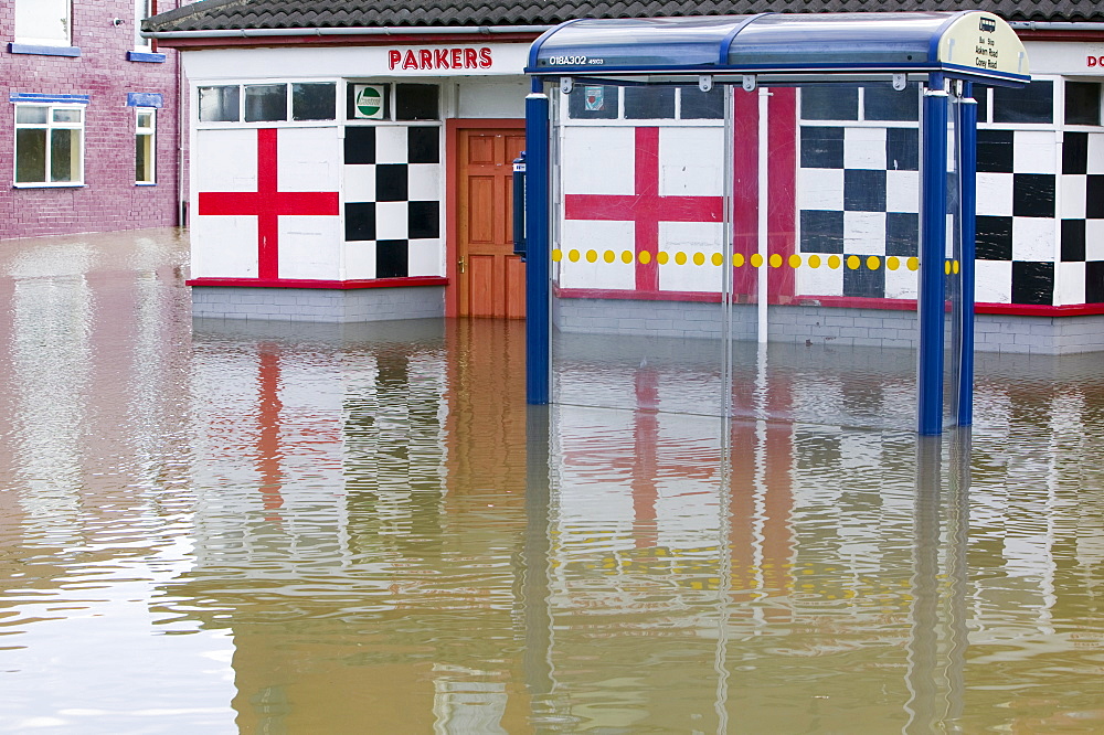 The village of Toll Bar one of many places hit by unprecedented floods in June 2007, near Doncaster, South Yorkshire, England, United Kingdom, Europe