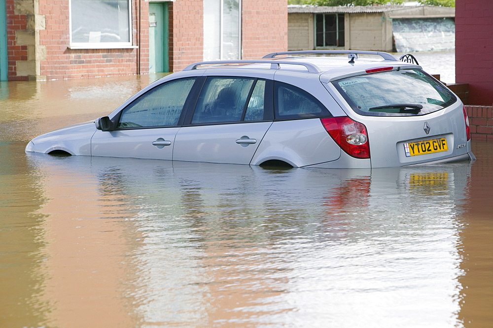 The village of Toll Bar one of many places hit by unprecedented floods in June 2007, near Doncaster, South Yorkshire, England, United Kingdom, Europe