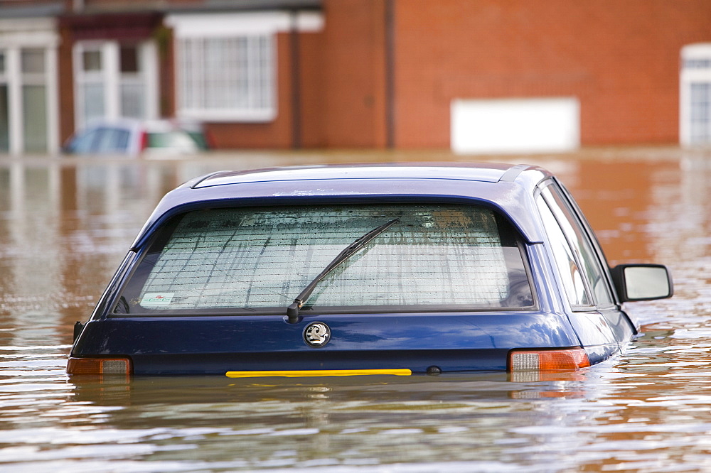 The village of Toll Bar one of many places hit by unprecedented floods in June 2007, near Doncaster, South Yorkshire, England, United Kingdom, Europe