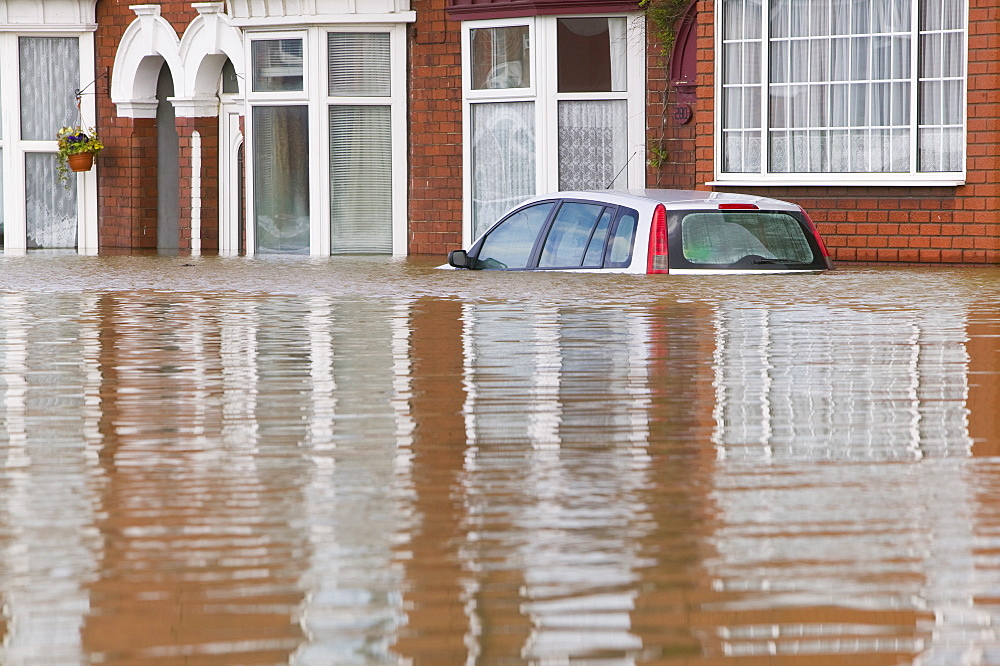 The village of Toll Bar one of many places hit by unprecedented floods in June 2007, near Doncaster, South Yorkshire, England, United Kingdom, Europe