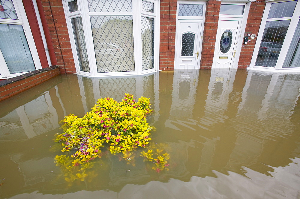 The village of Toll Bar one of many places hit by unprecedented floods in June 2007, near Doncaster, South Yorkshire, England, United Kingdom, Europe