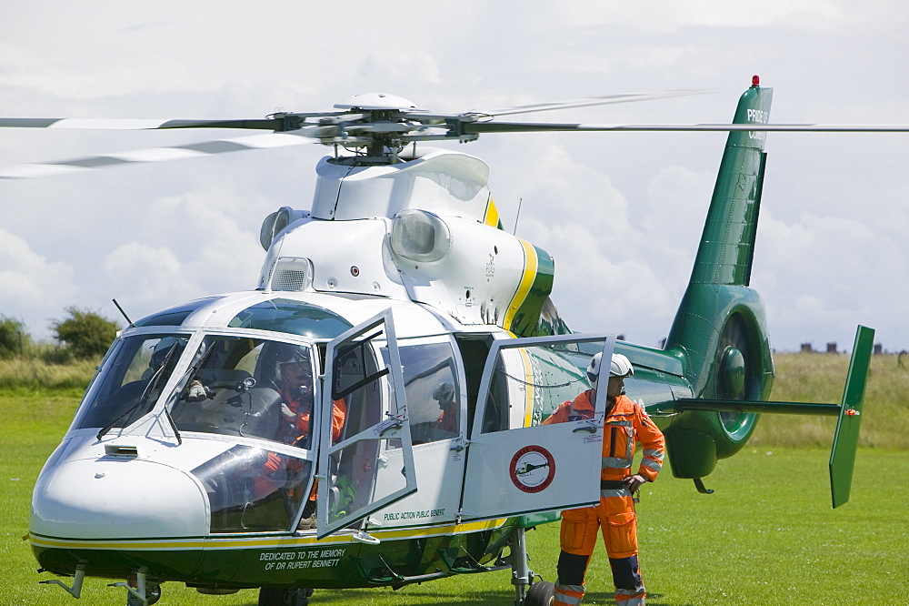 An air ambulance, Cumbria, England, United Kingdom, Europe