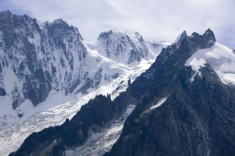 The Grande Jurasses above Chamonix, Haute Savoie, France, Europe