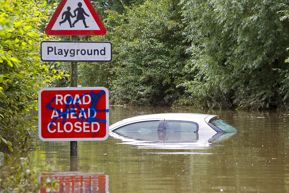 Floods of July 2007, Tewkesbury, Gloucestershire, England, United Kingdom, Europe