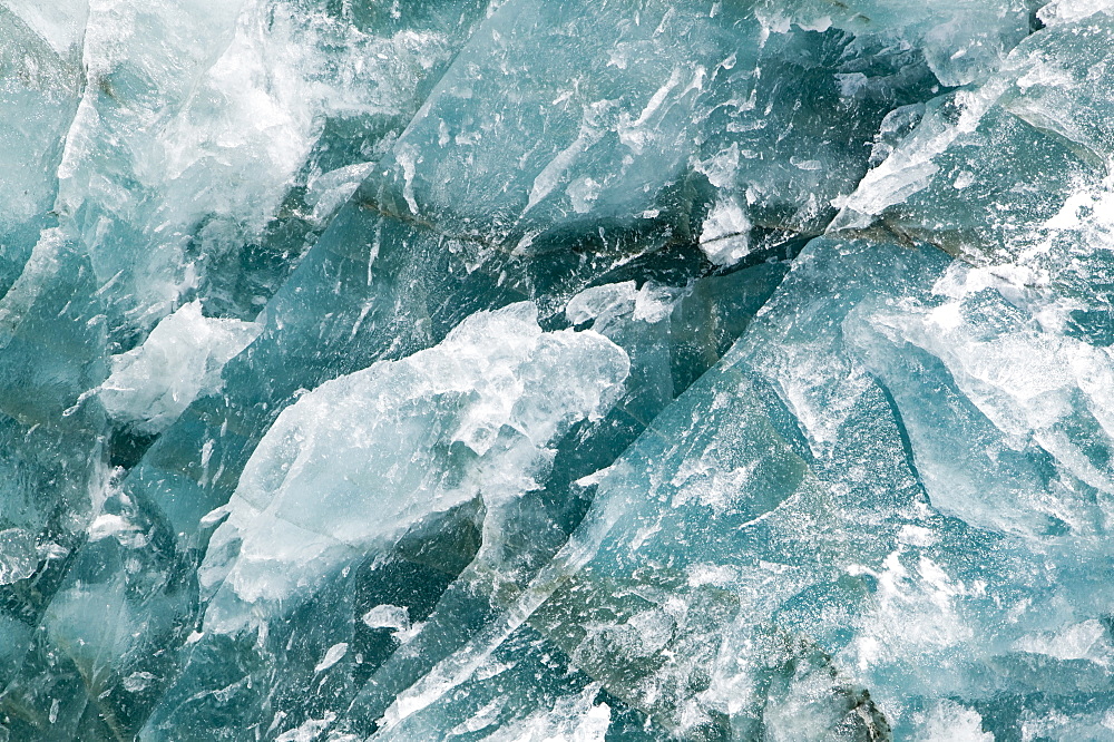 The Russell Glacier draining the Greenland icesheet inland from Kangerlussuaq on Greenlands west coast, Greenland, Polar Regions