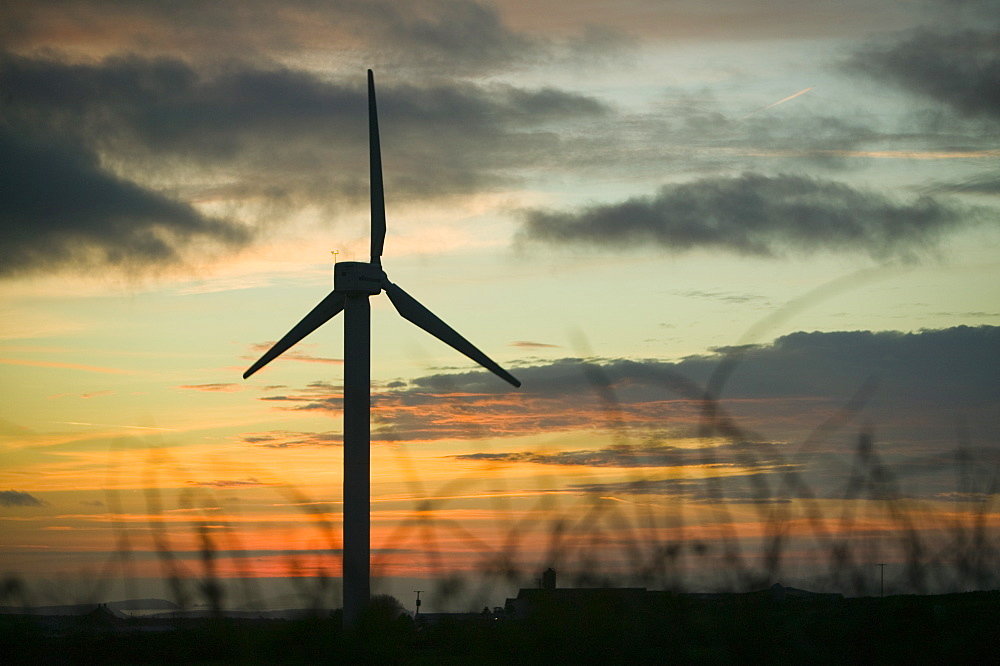 A windfarm at Camelford in Cornwall, England, United Kingdom, Europe