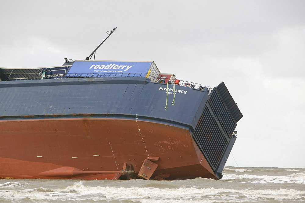 The Riverdance washed ashore off Blackpool, Lancashire, England, United Kingdom, Europe