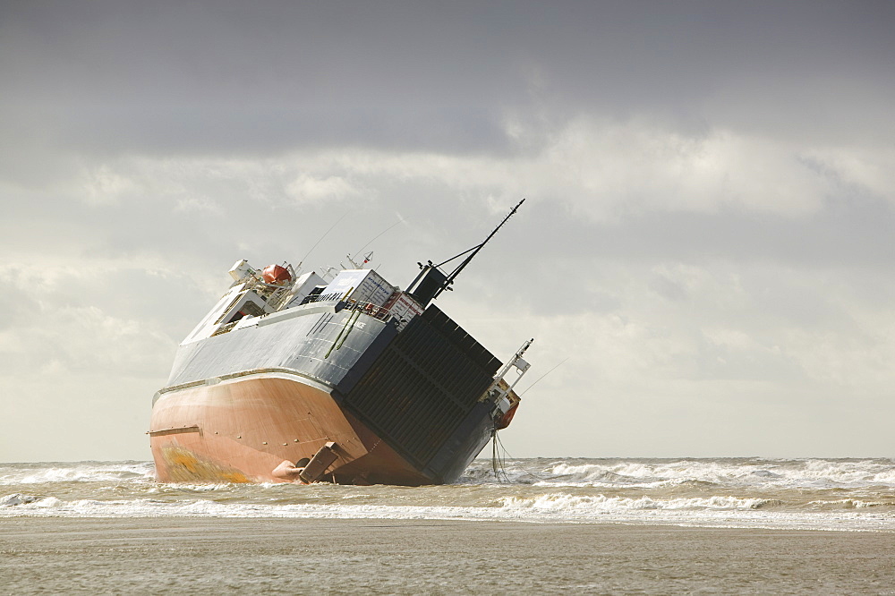 The Riverdance washed ashore off Blackpool, Lancashire, England, United Kingdom, Europe