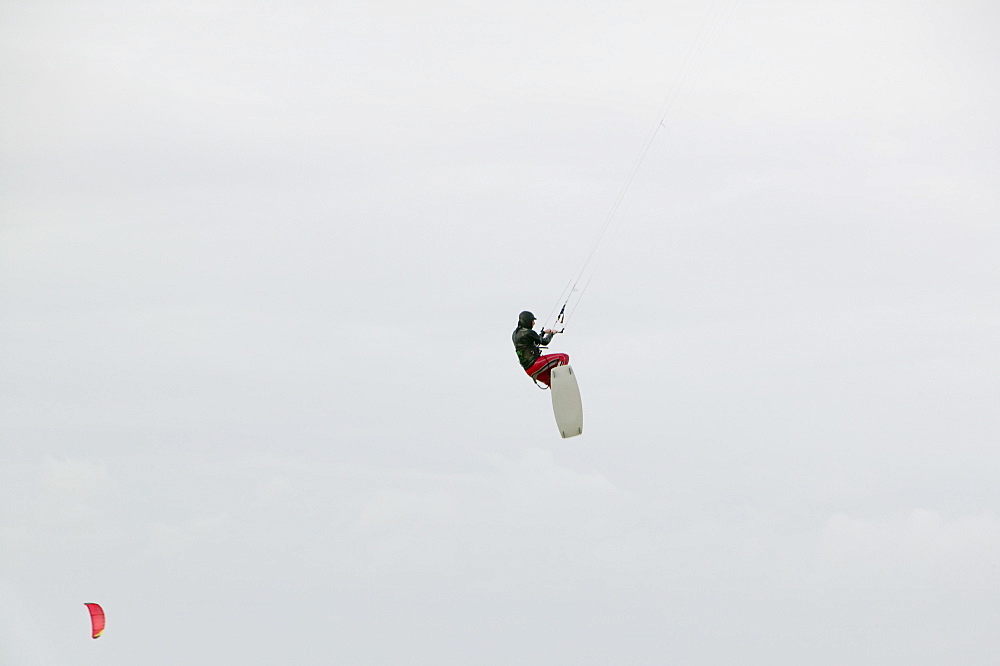 Kite surfers off Blackpool, Lancashire, United Kingdom, Europe