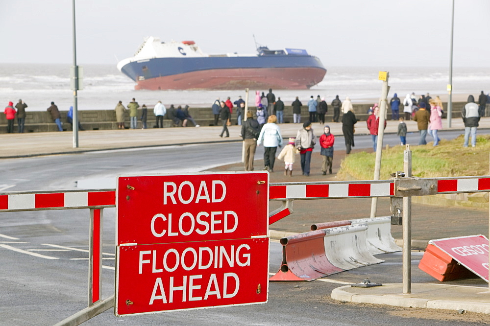 The Riverdance washed ashore off Blackpool, Lancashire, England, United Kingdom, Europe