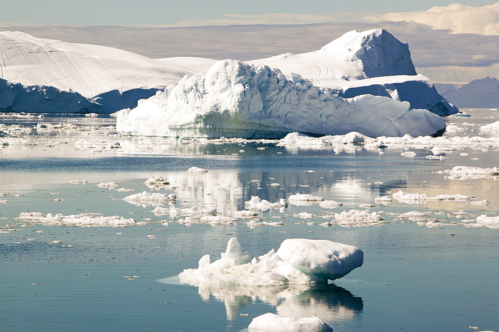 Icebergs from the Jacobshavn Glacier (Sermeq Kujalleq), Greenland, Polar Regions