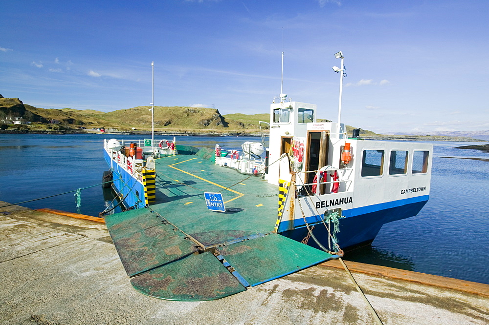 The ferry at Cuan from Seil Island to Luing Island, Slate Islands, Firth of Lorn, Argyll, Scotland, United Kingdom, Europe