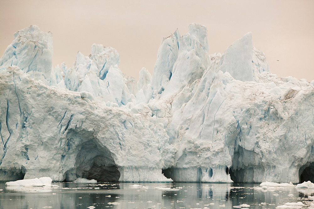 Icebergs from the Jacobshavn Glacier (Sermeq Kujalleq), Greenland, Polar Regions