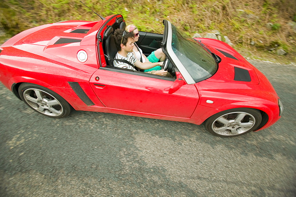 An open topped sports car, Lake District, Cumbria, England, United Kingdom, Europe