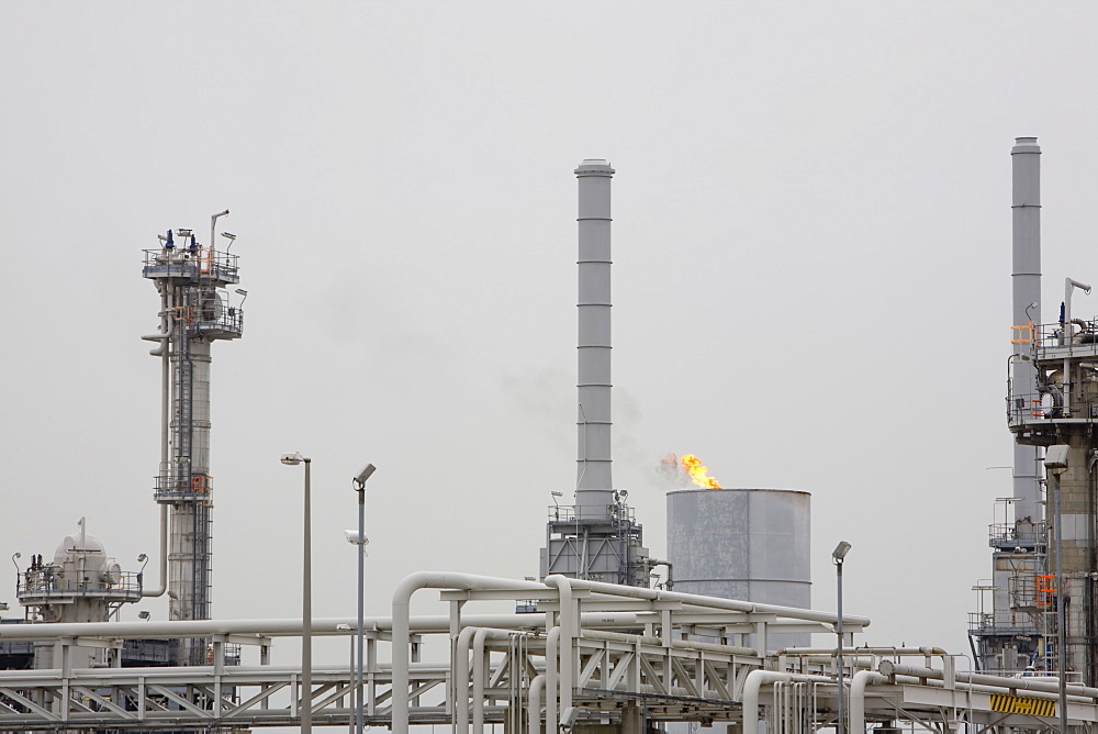 A petrochemical plant on Teesside, England, United Kingdom, Europe