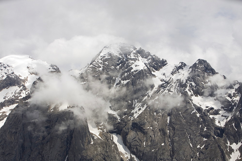 The Marmolada mountain in the Italian Dolomites, Trento, Trentino-Alto Adige, Italy, Europe