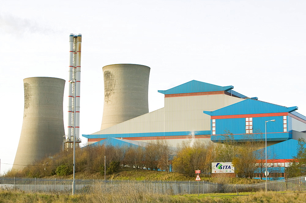 An energy plant that burns household waste on Teesside, England, United Kingdom, Europe