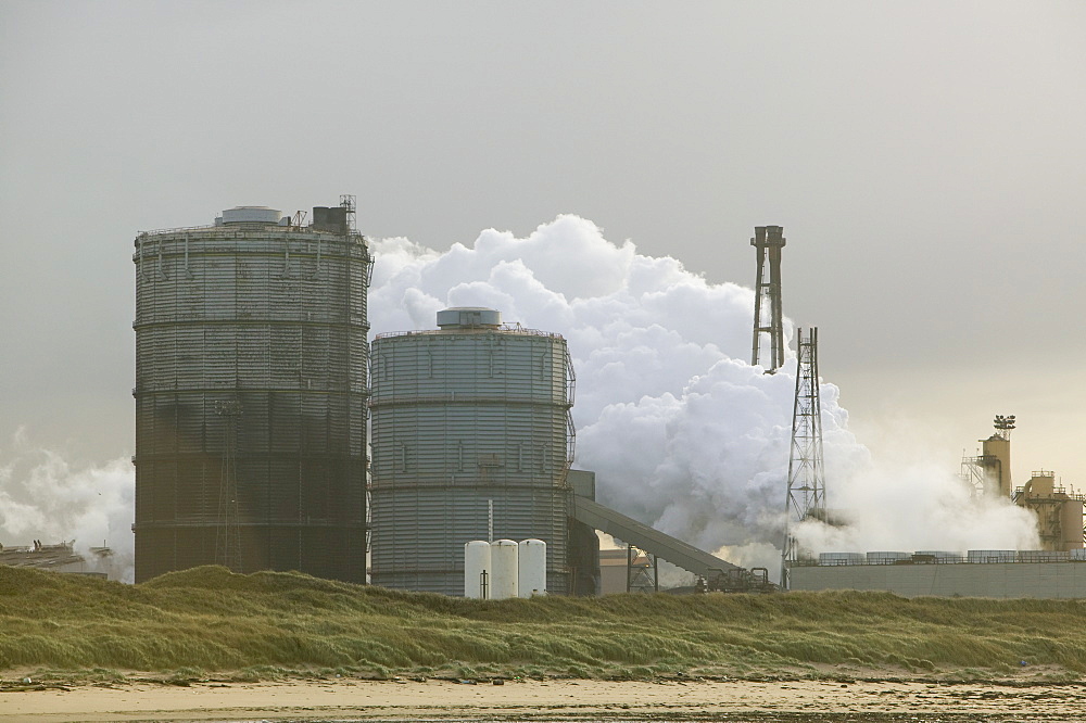 Emissions from the Corus steel plant on Teesside, England, United Kingdom, Europe