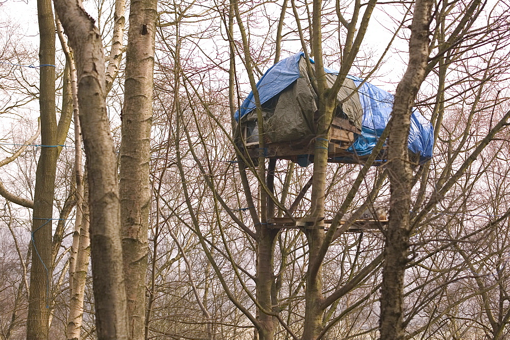 Environmental protest at the Nine Ladies stone circle camp, Derbyshire, England, United Kingdom, Europe