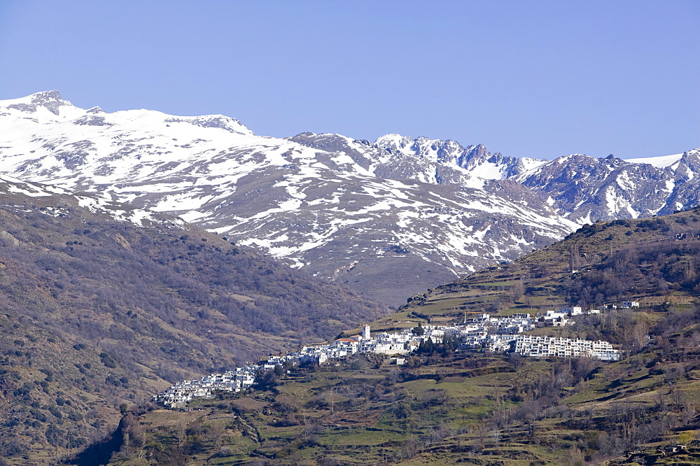 Alpujarras, one of the White villages in the Sierra Nevada mountains in Andalucia, Southern Spain, Europe