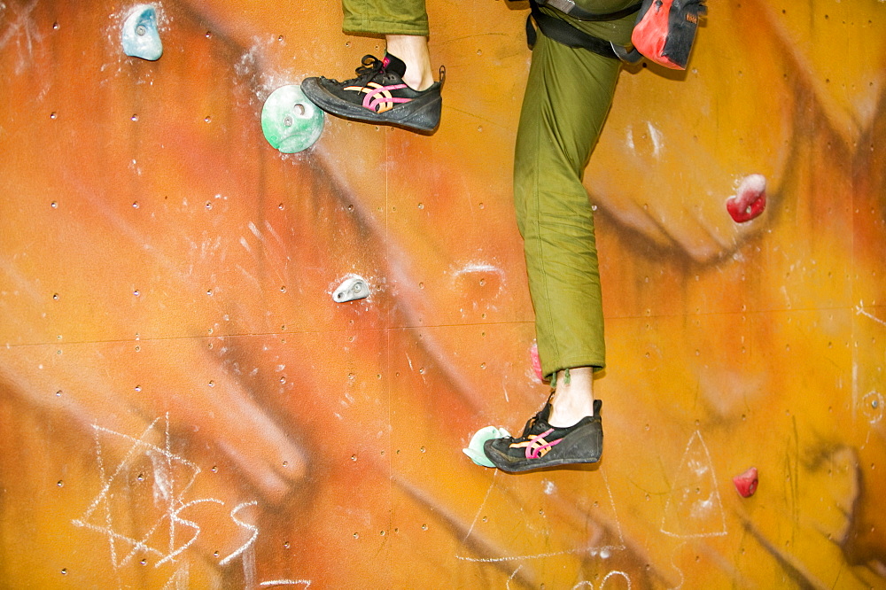 The ice factor climbing wall in Kinlochleven, Scotland, United Kingdom, Europe