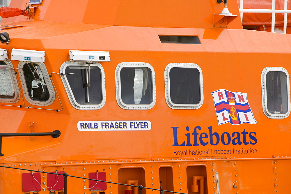 A lifeboat in Mallaig, Highlands, Scotland, United Kingdom, Europe