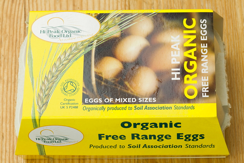 Prganic free range eggs, United Kingdom, Europe