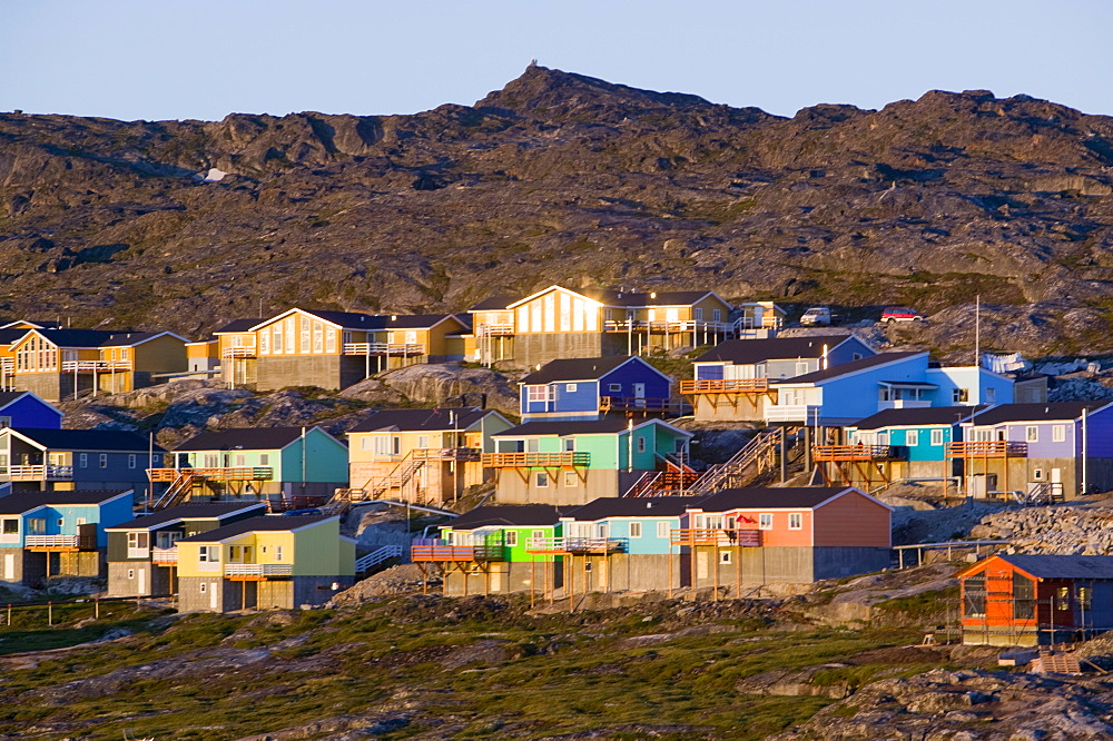 Colourful houses in Ilulissat on Greenland, Polar Regions