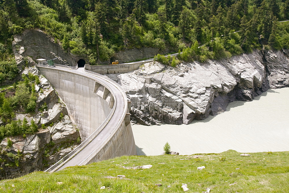 An HEP dam above Zermatt, Switzerland, Europe