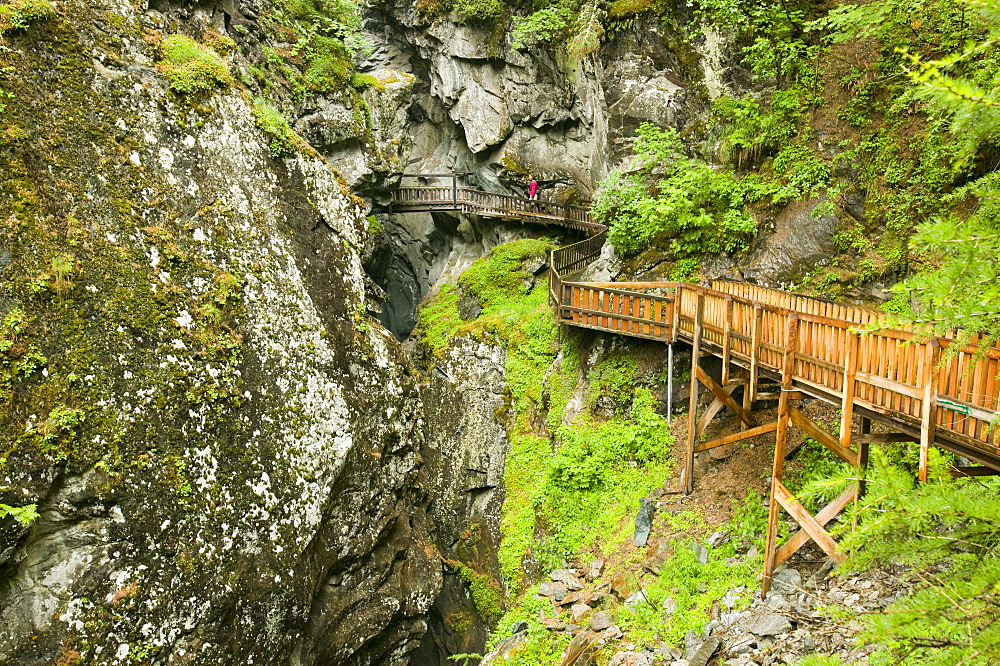 The Gorner Gorge in Zermatt, Switzerland, Europe