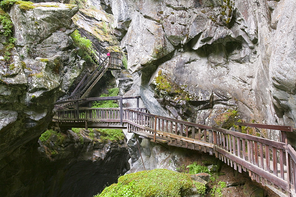 The Gorner Gorge in Zermatt, Switzerland, Europe