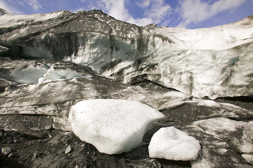 Exit Glacier has retreated rapidly due to global warming, Kenai Fjords National Park, Alaska, United States of America, North America