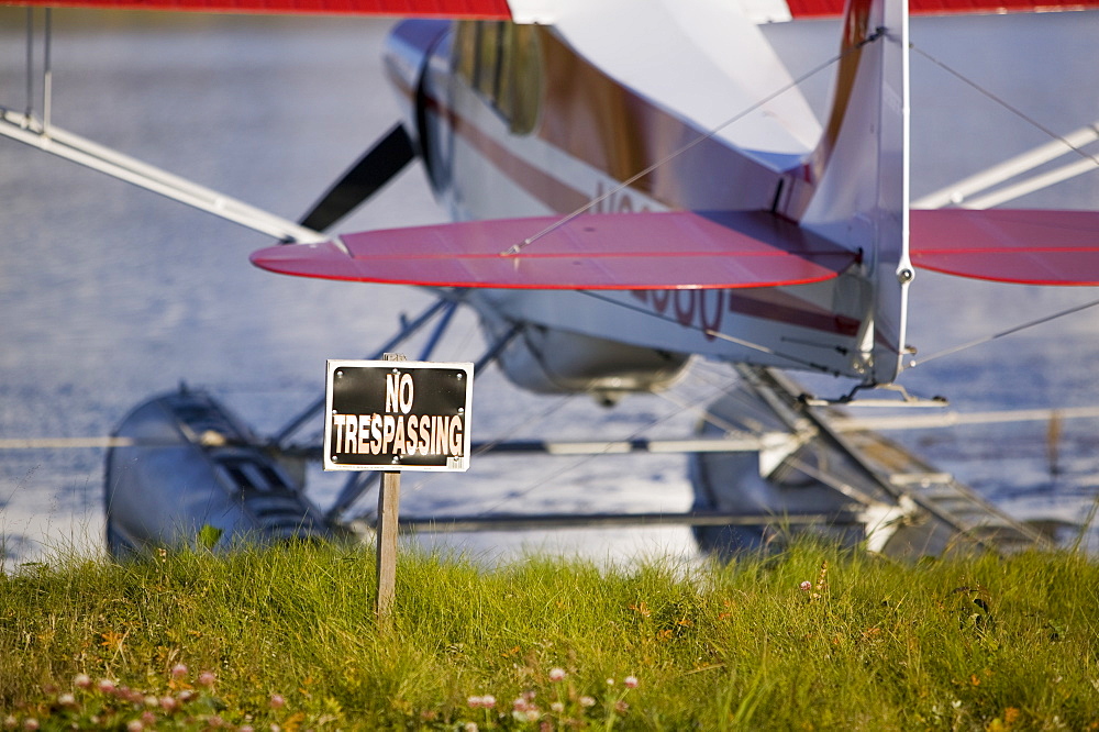 A float plane in Anchorage, Alaska, United States of America, North America