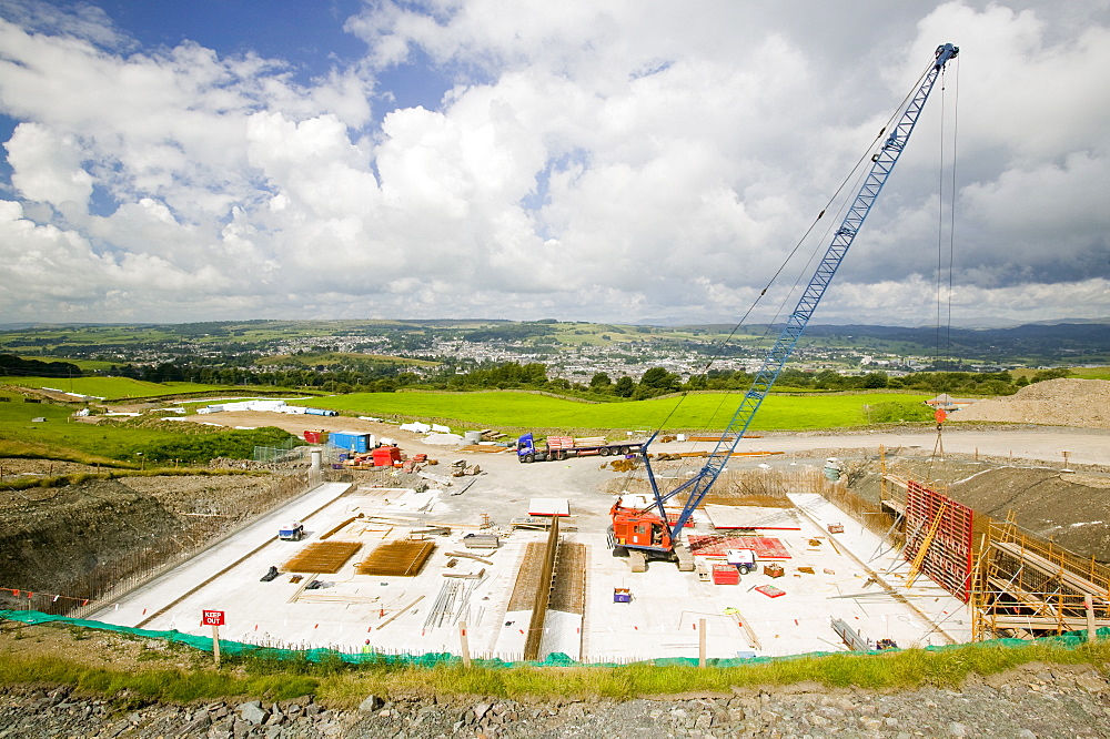 Building new water treatment plant near Kendal, Cumbria, England, United Kingdom, Europe