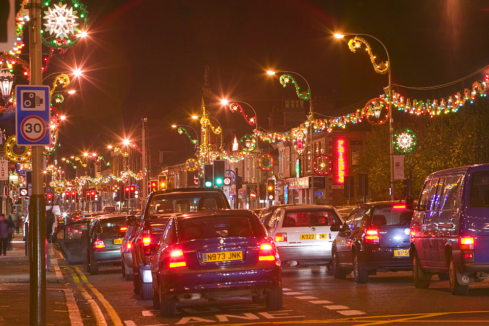 Diwali lights in Leicester, Leicestershire, England, United Kingdom, Europe