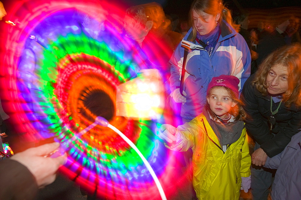 Luminous lights for sale at a lantern festival in Ambleside, Cumbria, England, United Kingdom, Europe