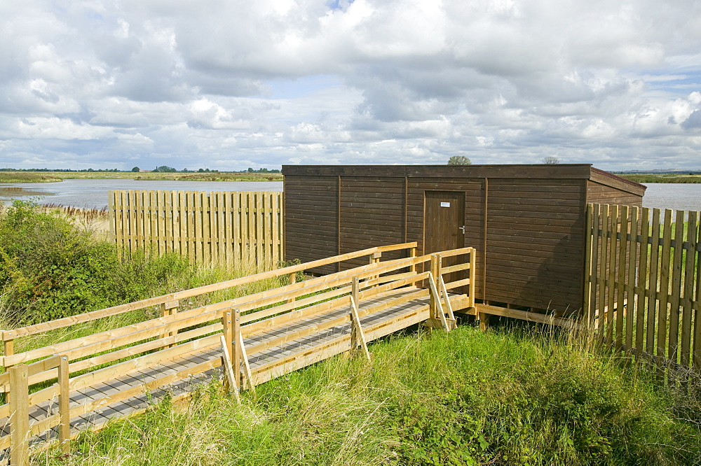 The Breach at Alkborough created in the sea defences to allow sea water to flood agricultural land and create a wetland for wildlife, Humber Estuary, Humberside, England, United Kingdom, Europe