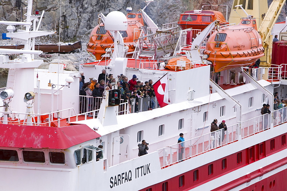 A passenger ferry in Ilulissat on Greenland, Polar Regions