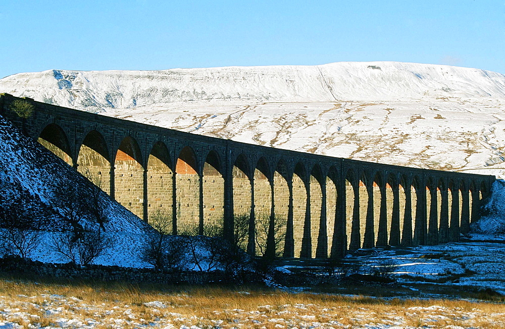 Ribble Head Viaduct in the Yorkshire Dales National Park near Ingleton, Yorkshire, England, United Kingdom, Europe