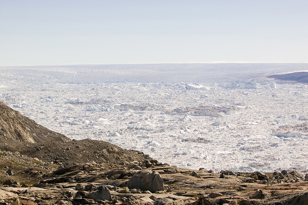 Icebergs from the Jacobshavn Glacier (Sermeq Kujalleq), Greenland, Polar Regions