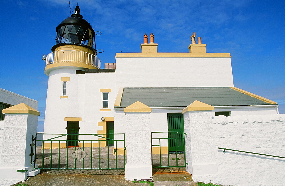 Stoer Point lighthouse in Assynt, Sutherland, Scotland, United Kingdom, Europe