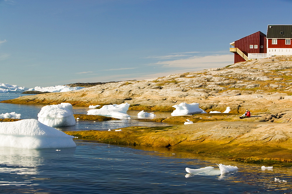 Icebergs from the Jacobshavn Glacier (Sermeq Kujalleq), Greenland, Polar Regions