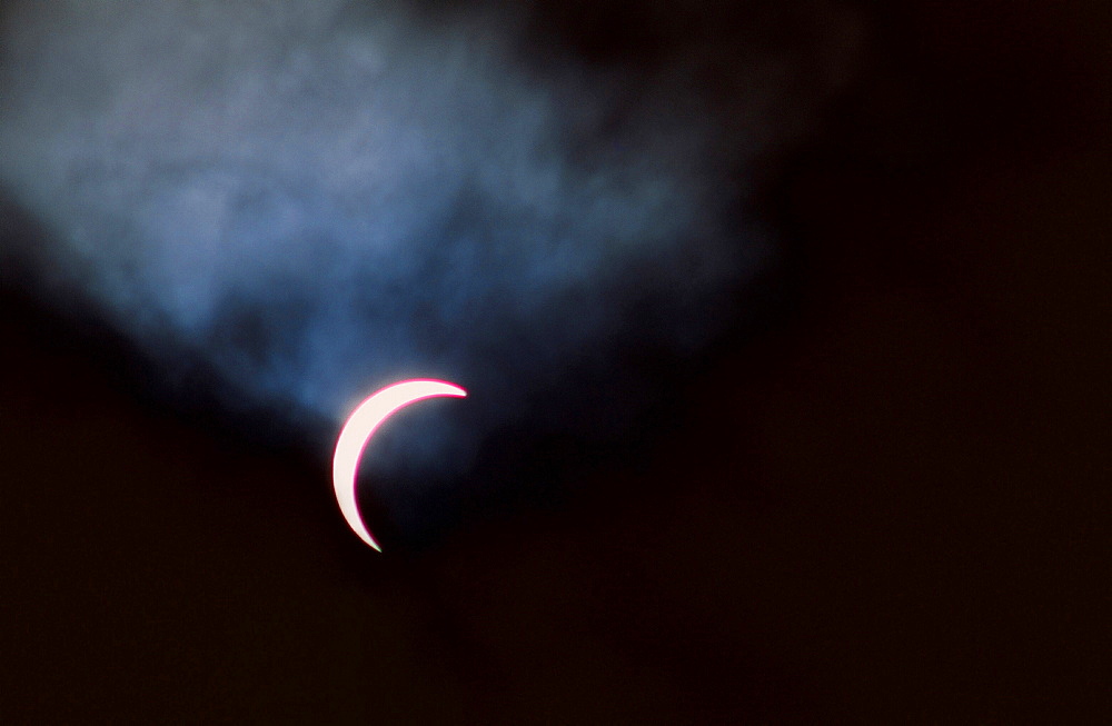 A partial eclipse of the sun over the United Kingdom, Europe