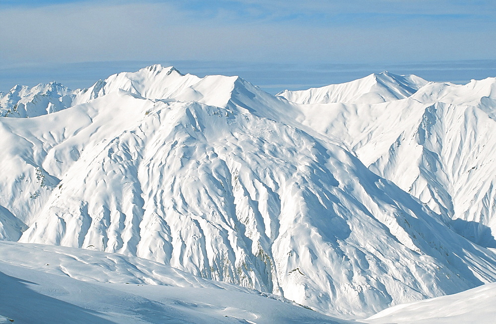 Heavy snow in the French Alps, France, Europe