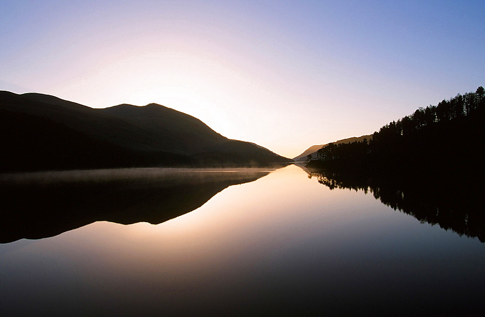 Thirlmere looking towards the Dunmail Raise in the Lake District National Park, Cumbria, England, United Kingdom, Europe